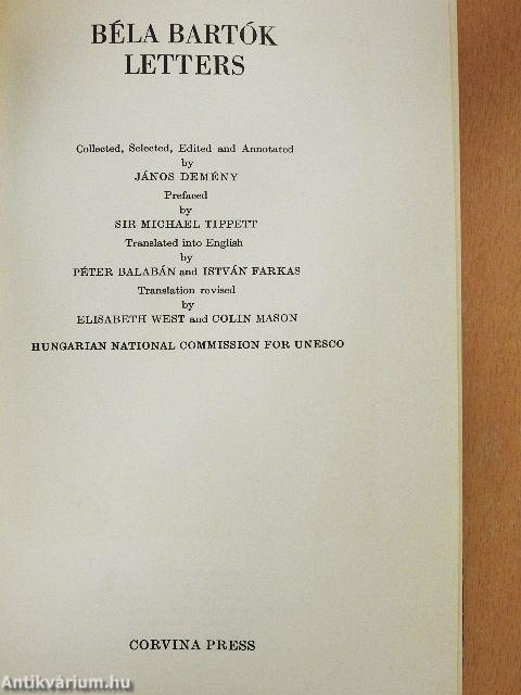 Béla Bartók Letters