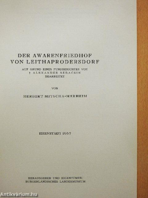 Der Awarenfriedhof von Leithaprodersdorf