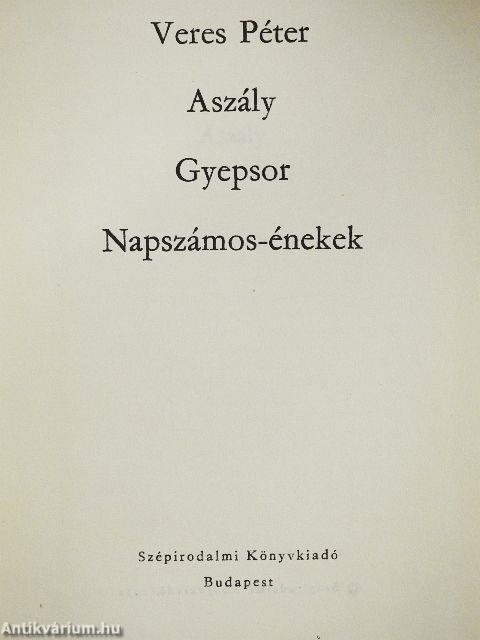 Aszály/Gyepsor/Napszámos-énekek