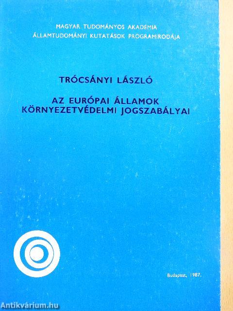Az európai államok környezetvédelmi jogszabályai