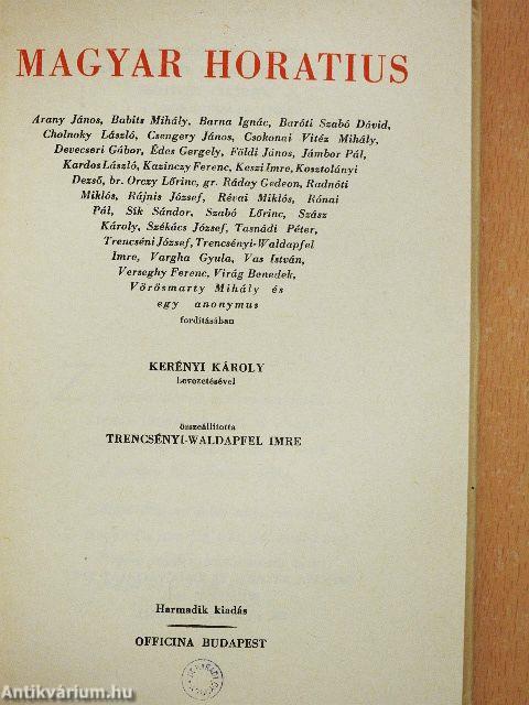 Magyar Horatius/Horatius Noster