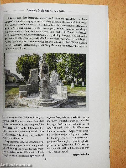 Székely kalendárium 2019.