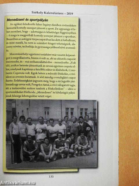 Székely kalendárium 2019.