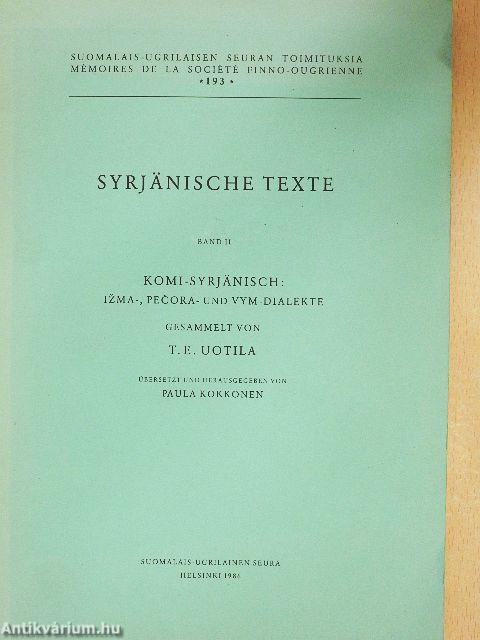 Syrjänische Texte II.