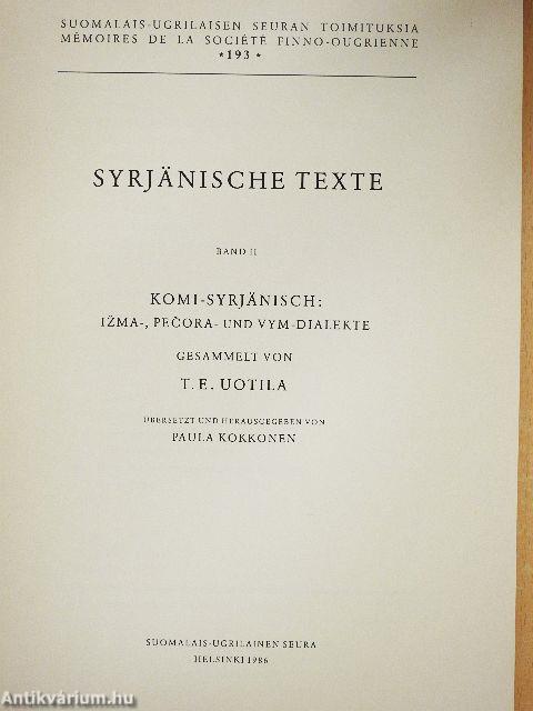 Syrjänische Texte II.