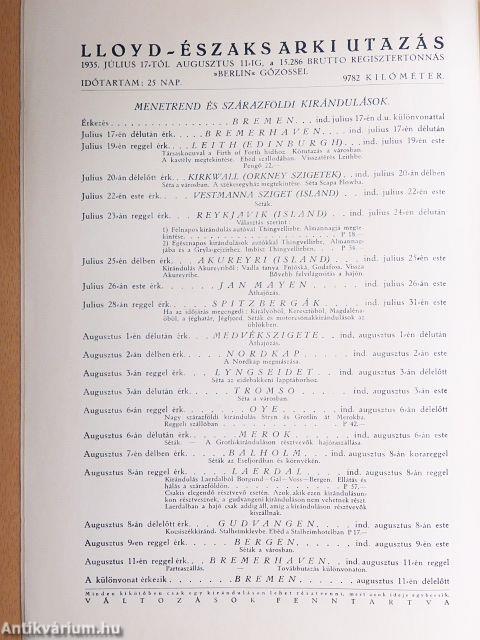 Lloyd északi utazások 1935