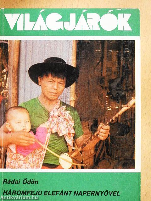 Háromfejű elefánt napernyővel