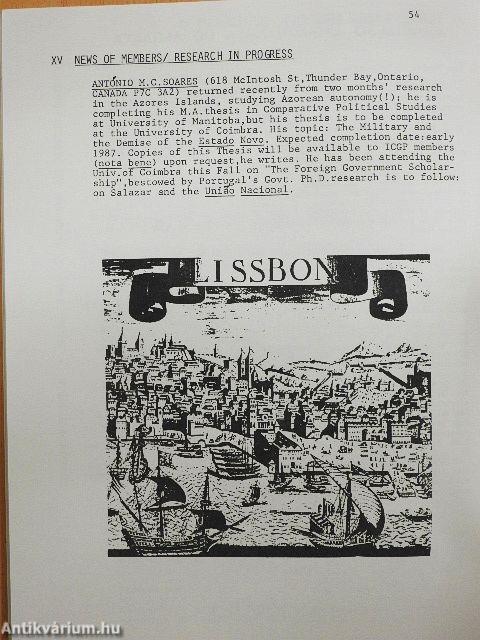 Portuguese Studies Newsletter Winter 1986-1987