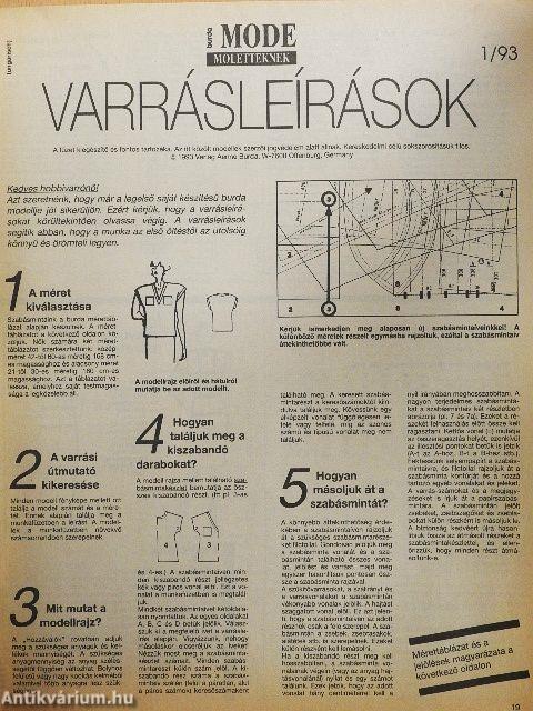 Burda Moletteknek 1993/1.
