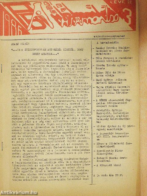 A Hírmondó 1986. augusztus-szeptember