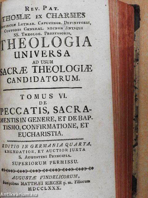 Theologia universa ad usum sacrae theologiae candidatorum V-VI.