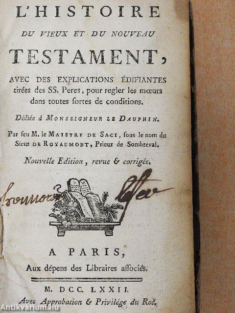 L'histoire du vieux et du nouveau Testament