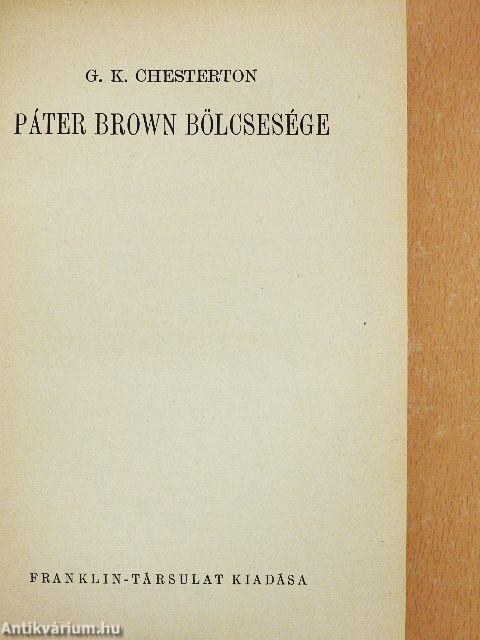 Páter Brown bölcsesége