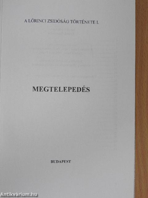 A lőrinci zsidóság története I.