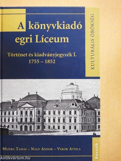 A könyvkiadó egri Líceum I-II.