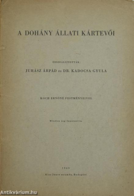 A dohány állati kártevői