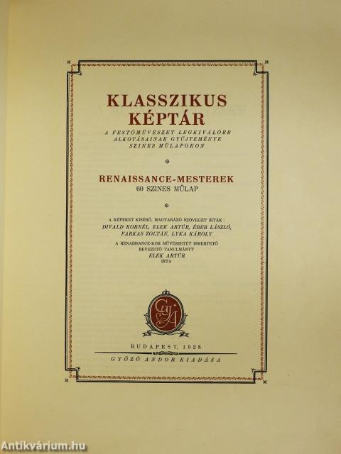 Klasszikus képtár (nem teljes)