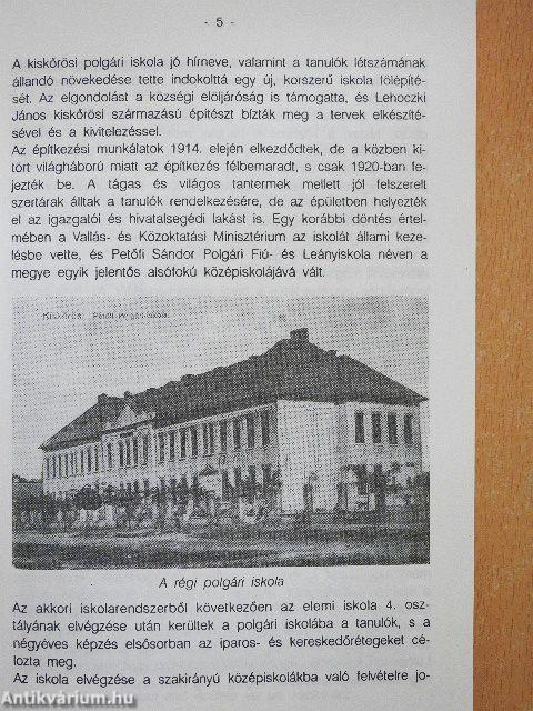 A kiskőrösi Petőfi Sándor Gimnázium, Kertészeti Szakközépiskola és Kollégium emlékkönyve