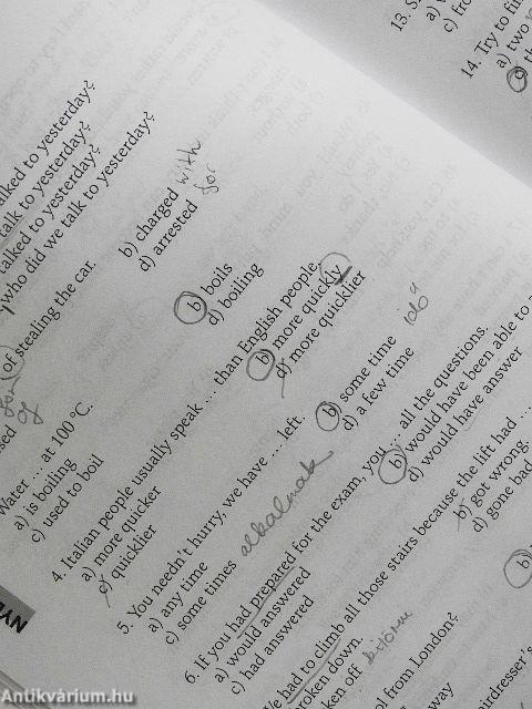 Angol középfokú írásbeli nyelvvizsga