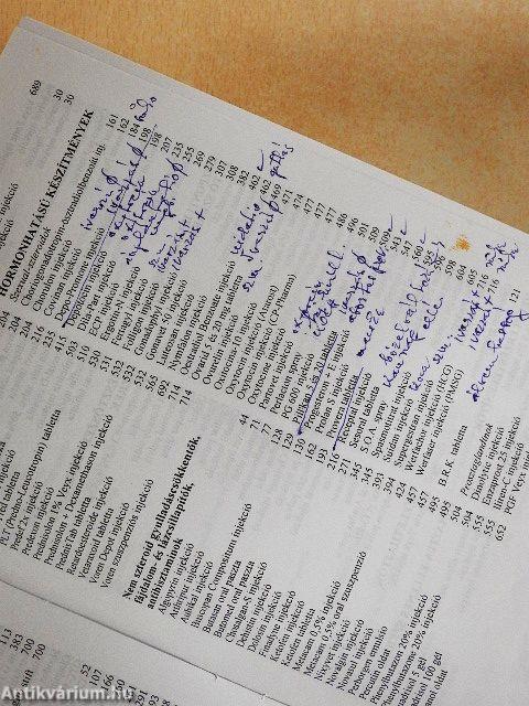 Állatgyógyászati készítmények 1998.