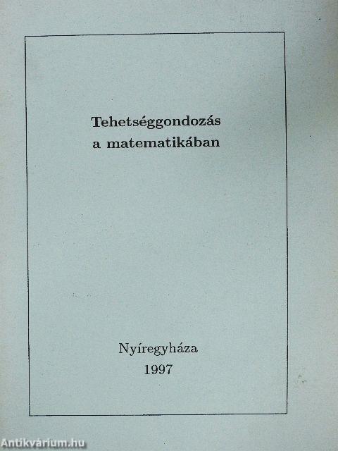 Tehetséggondozás a matematikában