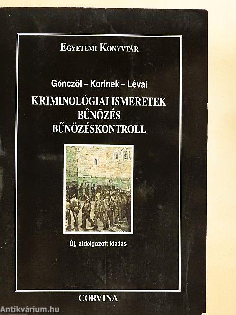 Kriminológiai ismeretek 