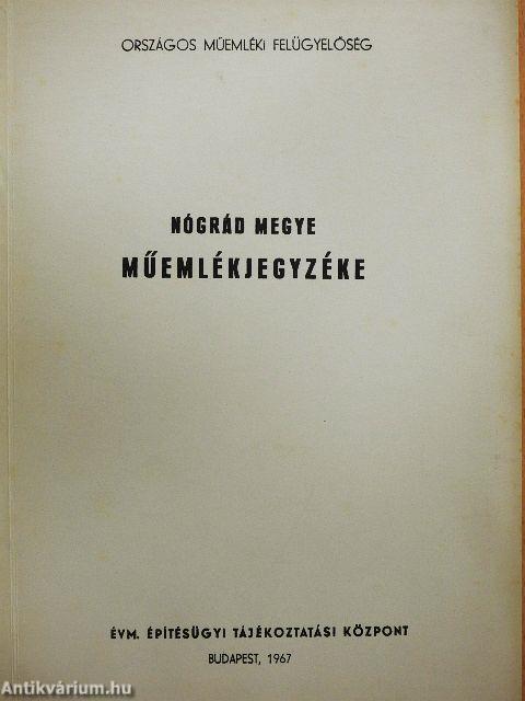 Nógrád megye műemlékjegyzéke