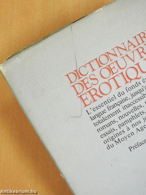 Dictionnaire des oeuvres érotiques