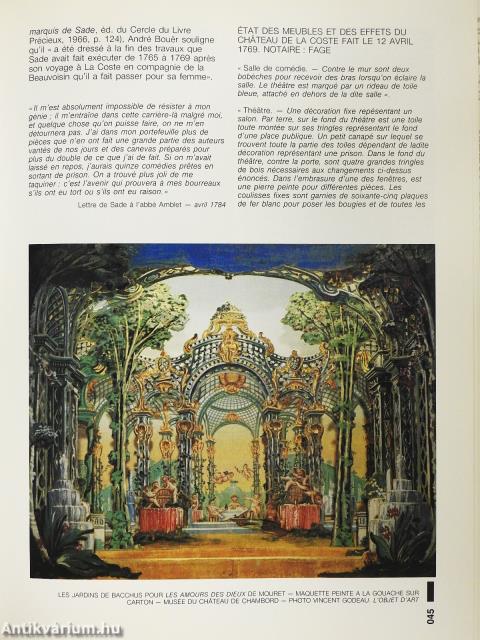 Petits et grands théatres du Marquis de Sade