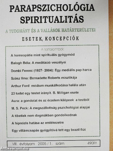 Parapszichológia-Spiritualitás 2005/1.