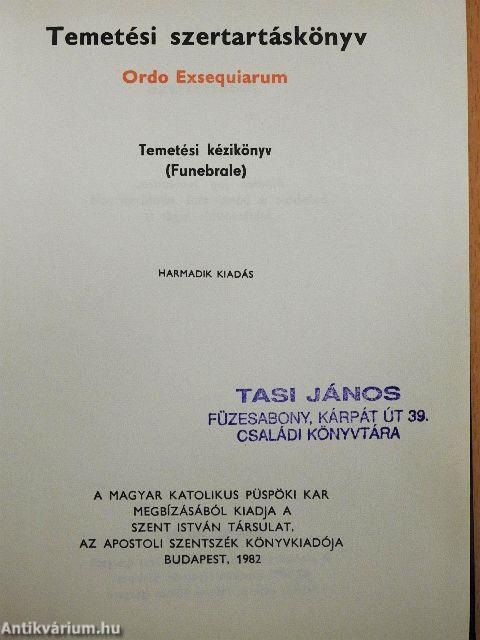 Temetési szertartáskönyv