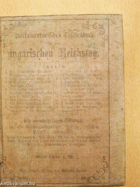 Parlamentarisches Taschenbuch für den ungarischen Reichstag (gótbetűs)
