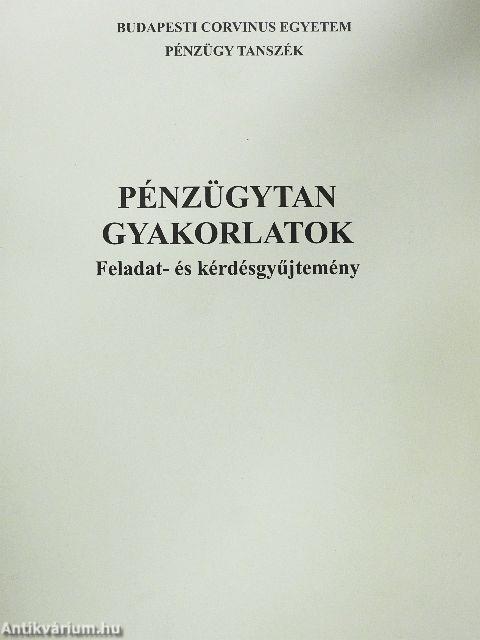 Pénzügytan gyakorlatok