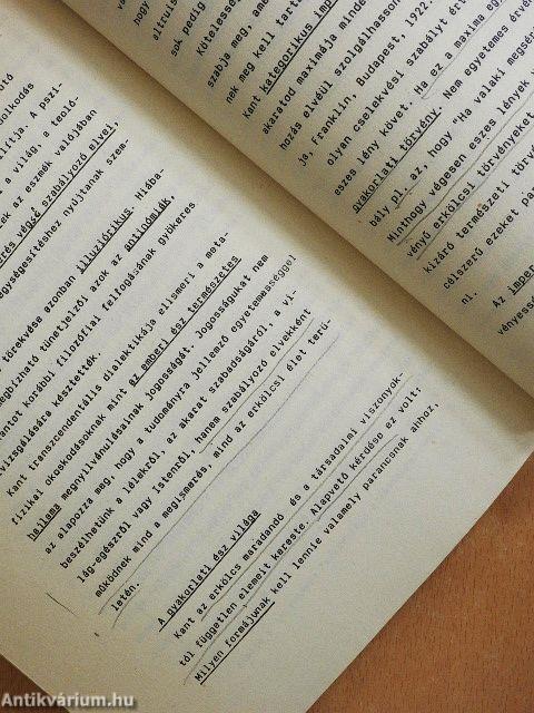 A filozófiai gondolkodás Thalésztől Kantig I.