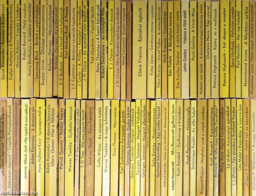 "75 kötet az Albatrosz könyvek sorozatból (nem teljes sorozat)"