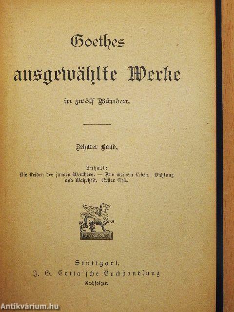Goethes ausgewählte Werke I-XII. (gótbetűs)