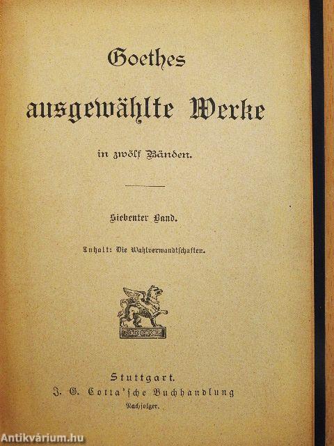 Goethes ausgewählte Werke I-XII. (gótbetűs)
