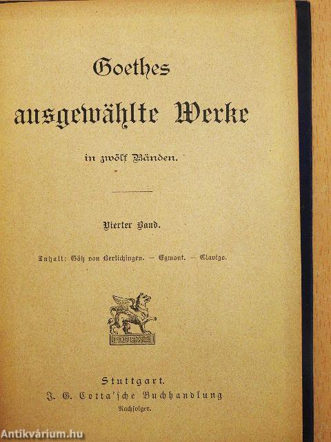 Goethes ausgewählte Werke I-XII. (gótbetűs)