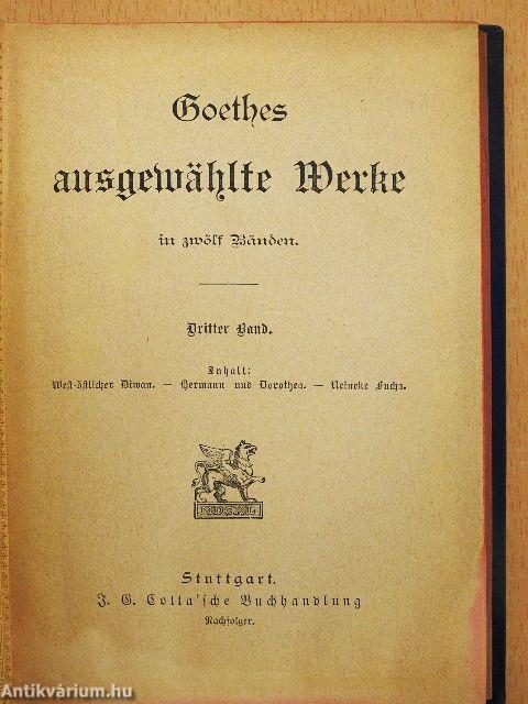 Goethes ausgewählte Werke I-XII. (gótbetűs)