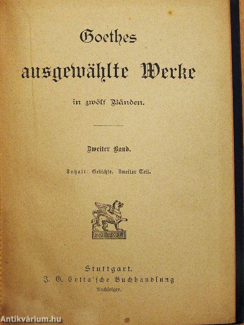 Goethes ausgewählte Werke I-XII. (gótbetűs)