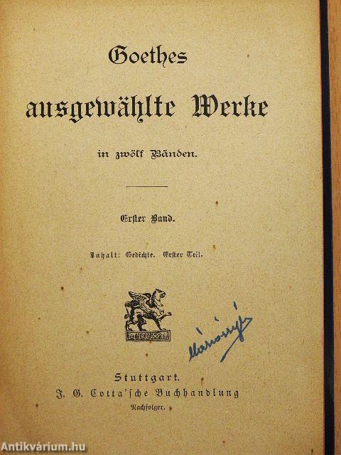 Goethes ausgewählte Werke I-XII. (gótbetűs)