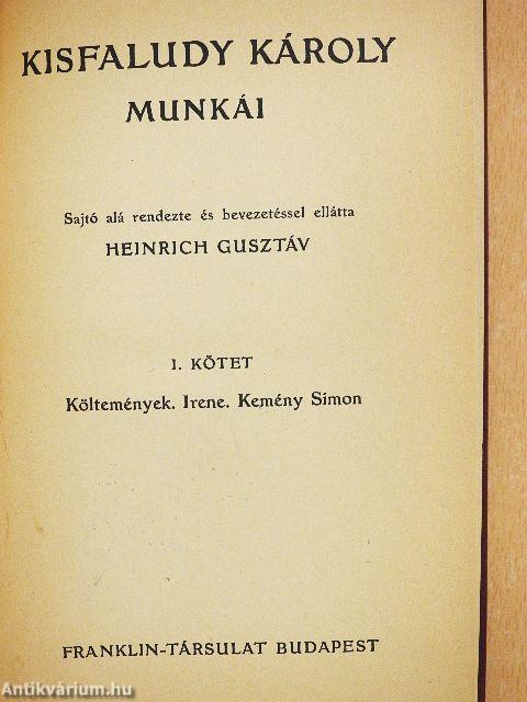 Kisfaludy Károly munkái I.