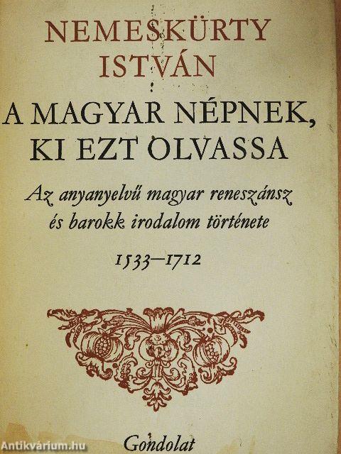 A magyar népnek, ki ezt olvassa