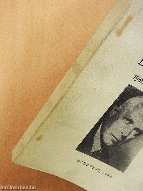 A budapesti Bartók Béla Zeneművészeti szakközépiskola évkönyve 1981/1988. tanévről