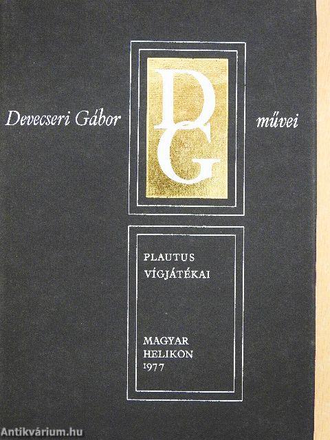 Plautus vígjátékai I-II.