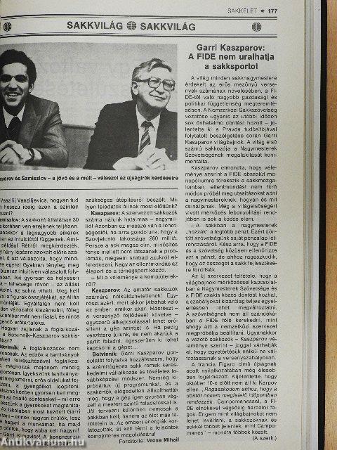 Sakkélet 1987. január-december