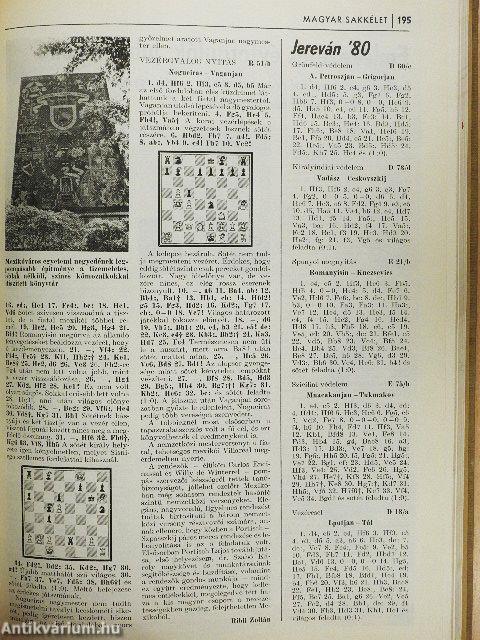 Magyar Sakkélet 1980. január-december