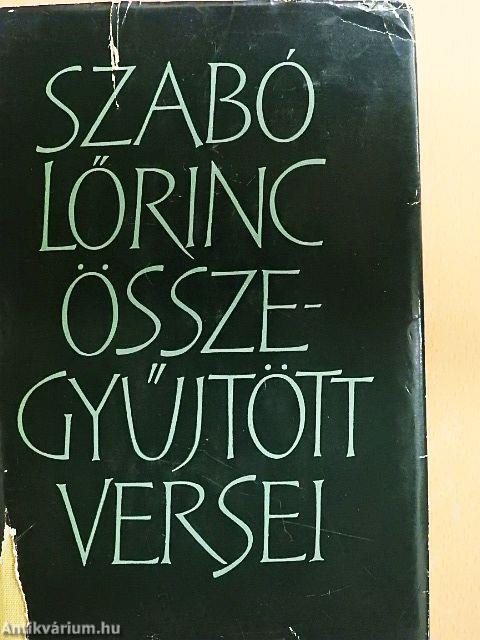 Szabó Lőrinc összegyűjtött versei