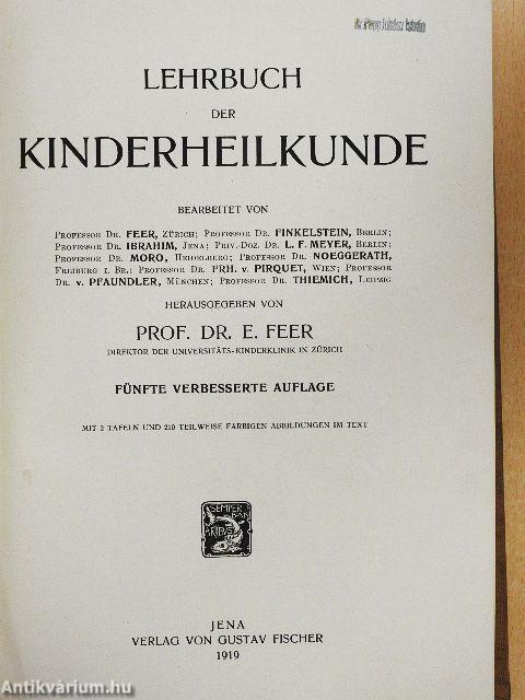 Lehrbuch der Kinderheilkunde