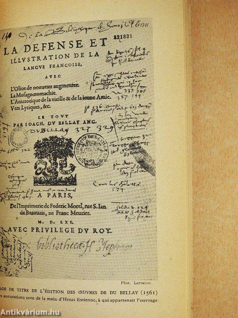 Joachim du Bellay Oeuvres Choisies